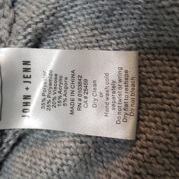 JOHN+JENN Braided Sleeve Sweater,Color Gray, Size S - Picture 14 of 16